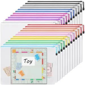 24pcs Mesh Zipper Pouch Bags A3 Extra Large Document Bag with Label Pocket, 16.9x12 Inches, Plastic Zip File Folders, Puzzles, Board Game Storage for Organizing Office Home 24pcs Mesh Zipper Pouch Bags A3 Extra Large Document Bag with Label Pocket, 16.9x12 Inches, Plastic Zip File Folders, Puzzles, Board Game Storage for Organizing Office Home