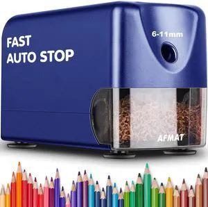 Heavy Duty Electric Pencil Sharpener for 6-11mm Colored Pencils, Classroom Pencil Sharpeners for Large Pencils, Auto Stop Pencil Sharpener Plug in, Fast Sharpen in 3s, Sharp Point, PSX3 Heavy Duty Electric Pencil Sharpener for 6-11mm Colored Pencils, Classroom Pencil Sharpeners for Large Pencils, Auto Stop Pencil Sharpener Plug in, Fast Sharpen in 3s, Sharp Point, PSX3