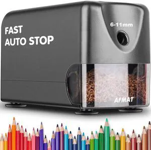 Heavy Duty Electric Pencil Sharpener, Auto Stop Classroom Pencil Sharpeners for 6-11mm No.2/Colored Pencils, Pencil Sharpener for Large Pencils, Sharp Point, Save Pencil, PSX3 Heavy Duty Electric Pencil Sharpener, Auto Stop Classroom Pencil Sharpeners for 6-11mm No.2/Colored Pencils, Pencil Sharpener for Large Pencils, Sharp Point, Save Pencil, PSX3