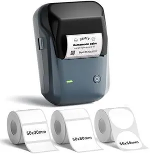 B1 Label Maker Machine with 3 Tapes, 2Inch Thermal Label Printer Portable, Bluetooth, Multiple Templates App, for Home, School, Office, Small Business, Compatible with Phones and PC (Blue) B1 Label Maker Machine with 3 Tapes, 2Inch Thermal Label Printer Portable, Bluetooth, Multiple Templates App, for Home, School, Office, Small Business, Compatible with Phones and PC (Blue)