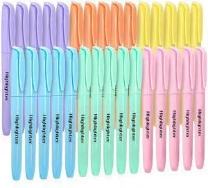 30 Pack No Bleed Pastel Highlighters with Soft Chisel Tips 6 Pastel Colors, Bright Highlighters, Office Supplies, School Supplies 30 Pack No Bleed Pastel Highlighters with Soft Chisel Tips 6 Pastel Colors, Bright Highlighters, Office Supplies, School Supplies