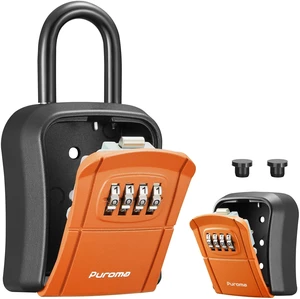Key Lock Box Outdoor 4 Digit Code Combination Lockbox House 1 Orange For Contractors Guest Realtor Storage Keys, Portable, Home Wall Mount, Resettable, Combination, Weatherproof, High-capacity Key Lock Box Outdoor 4 Digit Code Combination Lockbox House 1 Orange For Contractors Guest Realtor Storage Keys, Portable, Home Wall Mount, Resettable, Combination, Weatherproof, High-capacity