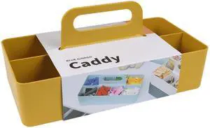Stackable Organizer Caddy, Long, Yellow, Made in Korea Portable. Adjustable. Home, Office & School Storage Stackable Organizer Caddy, Long, Yellow, Made in Korea Portable. Adjustable. Home, Office & School Storage