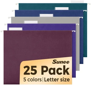 Hanging File Folders Vintage Colors, 25 Pack Letter Size File Folders with 1/5-cut Tabs, Stay Organized for Your Home and Office Bulk File and Documents Hanging File Folders Vintage Colors, 25 Pack Letter Size File Folders with 1/5-cut Tabs, Stay Organized for Your Home and Office Bulk File and Documents