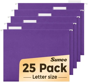 25 Pack Hanging File Folders, Purple Folders, Hanging File Folders Letter Size with 1/5-cut Tabs, Stay Organized for Your Home and Office Bulk File and Documents 25 Pack Hanging File Folders, Purple Folders, Hanging File Folders Letter Size with 1/5-cut Tabs, Stay Organized for Your Home and Office Bulk File and Documents