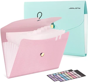 7 Pockets Expanding File Folder, A4 Accordion folders, Blue & Pink Accordion File Folders with 12 Labels, Portable Document Organizer for Home, College, School, and Office Supplies 7 Pockets Expanding File Folder, A4 Accordion folders, Blue & Pink Accordion File Folders with 12 Labels, Portable Document Organizer for Home, College, School, and Office Supplies