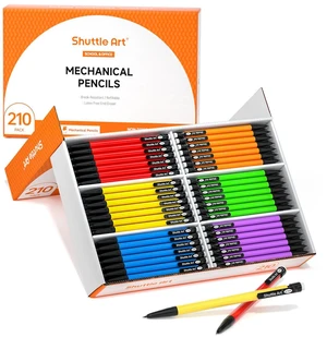 Mechanical Pencils, 210 Pack Bulk Mechanical Pencils 0.7mm Medium Point, HB #2 Lead, Assorted Barrels, Office School Supplies Mechanical Pencils, 210 Pack Bulk Mechanical Pencils 0.7mm Medium Point, HB #2 Lead, Assorted Barrels, Office School Supplies