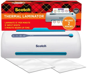 PRO TL906 Thermal Laminator Machine, 9 Inch White/Blue, Laminate Recipe Cards, Photos, Documents, For Home, Office, or School Supplies PRO TL906 Thermal Laminator Machine, 9 Inch White/Blue, Laminate Recipe Cards, Photos, Documents, For Home, Office, or School Supplies