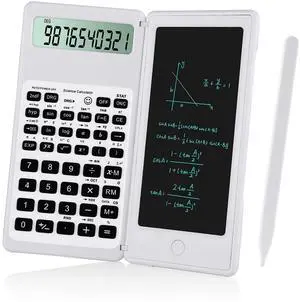 Scientific Calculators for Students, White Math Calculator with Notepad,10-Digit Large Screen, Classroom Must Haves for Middle High School Supplies & College (White) Scientific Calculators for Students, White Math Calculator with Notepad,10-Digit Large Screen, Classroom Must Haves for Middle High School Supplies & College (White)