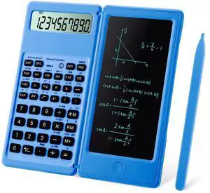 Scientific Calculators for Students, Blue Math Calculator with Notepad,10-Digit Large Screen, Classroom Must Haves for Middle High School Supplies & College Blue Scientific Calculators for Students, Blue Math Calculator with Notepad,10-Digit Large Screen, Classroom Must Haves for Middle High School Supplies & College Blue