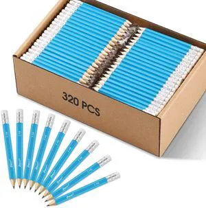 Golf Pencils with Eraser Mini, #2 HB Half, 320 Count, Pre-Sharpened 4" Small Pencils Bulk, Wood Cased Short for Classroom, Office, School, Wedding and Party Game Golf Pencils with Eraser Mini, #2 HB Half, 320 Count, Pre-Sharpened 4" Small Pencils Bulk, Wood Cased Short for Classroom, Office, School, Wedding and Party Game