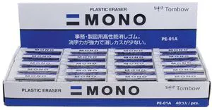 57320 MONO Eraser, White, Small, 40-Pack. Cleanly Removes Marks 57320 MONO Eraser, White, Small, 40-Pack. Cleanly Removes Marks