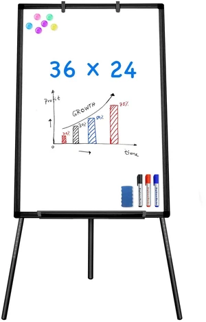 Easel Whiteboard 36 x 24, Stand Tripod with Height Adjustable, Black 3' x 2' Magnetic Dry Erase Surface, Flipchart Stand, Portable Tripod Easel for Office, Teaching, Home and Classroom Easel Whiteboard 36 x 24, Stand Tripod with Height Adjustable, Black 3' x 2' Magnetic Dry Erase Surface, Flipchart Stand, Portable Tripod Easel for Office, Teaching, Home and Classroom
