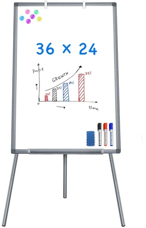 Easel Whiteboard 36 x 24, Stand Tripod with Height Adjustable, Gray 3' x 2' Magnetic Dry Erase Surface, Flipchart Stand, Portable Tripod Easel for Office, Teaching, Home and Classroom Easel Whiteboard 36 x 24, Stand Tripod with Height Adjustable, Gray 3' x 2' Magnetic Dry Erase Surface, Flipchart Stand, Portable Tripod Easel for Office, Teaching, Home and Classroom