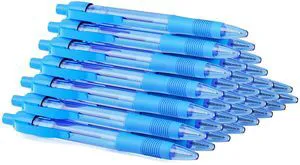 Pens Bulk, 30 Pack No Bleed Sky Blue Ink Click Pens with Soft Grip, Wholesale Retractable Ballpoint Pens for Office School, Medium Point Smooth 1.0MM Pens Bulk, 30 Pack No Bleed Sky Blue Ink Click Pens with Soft Grip, Wholesale Retractable Ballpoint Pens for Office School, Medium Point Smooth 1.0MM