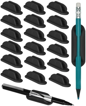 Adhesive Pencil Holders for Desk Set of 20 - Silicone Pen Holder with Upgraded Acrylic Adhesive Pads - Flexible Desk Pencil Holder for Class Office Essentials Accessories, Teacher Supplies Adhesive Pencil Holders for Desk Set of 20 - Silicone Pen Holder with Upgraded Acrylic Adhesive Pads - Flexible Desk Pencil Holder for Class Office Essentials Accessories, Teacher Supplies