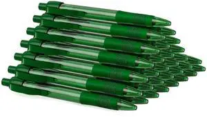 Pens Bulk, 30 Pack No Bleed Green Ink Click Pens with Soft Grip, Wholesale Retractable Ballpoint Pens for Office School, Medium Point Smooth 1.0MM Pens Bulk, 30 Pack No Bleed Green Ink Click Pens with Soft Grip, Wholesale Retractable Ballpoint Pens for Office School, Medium Point Smooth 1.0MM