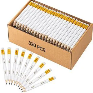 Golf Pencils with Eraser Mini, #2 HB Half, 320 Count, Pre-Sharpened 4" Small Pencils Bulk, Wood Cased Short for Classroom, Office, School, Wedding and Party Game Golf Pencils with Eraser Mini, #2 HB Half, 320 Count, Pre-Sharpened 4" Small Pencils Bulk, Wood Cased Short for Classroom, Office, School, Wedding and Party Game