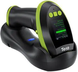 Barcode Scanner 2D Wireless with Screen: Charging Cradle HW0009 Green 3-Button Color Screen, Works with Bluetooth 2.4G USB, 2500mAh, 1D 2D QR Scanning, Retail Warehouse Library, PC Tablet Phone Barcode Scanner 2D Wireless with Screen: Charging Cradle HW0009 Green 3-Button Color Screen, Works with Bluetooth 2.4G USB, 2500mAh, 1D 2D QR Scanning, Retail Warehouse Library, PC Tablet Phone