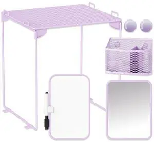 Locker Accessories with Locker Shelf, Magnetic Mirror, Magnetic Pen Holder, Magnetic Small Whiteboard, Back to School Essentials Locker Decorations, 7 Piece Locker Organizer for Work, Purple Locker Accessories with Locker Shelf, Magnetic Mirror, Magnetic Pen Holder, Magnetic Small Whiteboard, Back to School Essentials Locker Decorations, 7 Piece Locker Organizer for Work, Purple