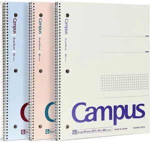 Spiral Notebook with 5x5 Graph Paper, 3 Pack Campus 10-1/2" x 8" Subject Notebooks, 80 Sheets, Light Pink Blue Off-White 3 Holes School Spiral Journal for Study Planner Drawing (WSG-SU-400G4×3) Spiral Notebook with 5x5 Graph Paper, 3 Pack Campus 10-1/2" x 8" Subject Notebooks, 80 Sheets, Light Pink Blue Off-White 3 Holes School Spiral Journal for Study Planner Drawing (WSG-SU-400G4×3)