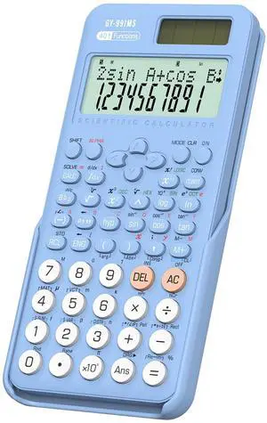 991MS 401 Functions 2-Line Display Desktop Calculator with Sliding Cover Scientific Calculator School Supplies Solar Battery Dual Power Kawaii for Middle High School Student and Teacher Blue 991MS 401 Functions 2-Line Display Desktop Calculator with Sliding Cover Scientific Calculator School Supplies Solar Battery Dual Power Kawaii for Middle High School Student and Teacher Blue