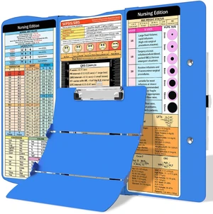 Nursing Clipboard Foldable Clipboard Medical: Edition Cheat Sheets Aluminum 3 Layers Foldable Clipboards Nursing Pocket Size Profile Clip Nurse Clipboards Notepad for Nurses Students and Doctors Nursing Clipboard Foldable Clipboard Medical: Edition Cheat Sheets Aluminum 3 Layers Foldable Clipboards Nursing Pocket Size Profile Clip Nurse Clipboards Notepad for Nurses Students and Doctors
