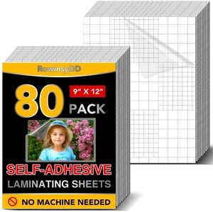 80 PCS Self Laminating Sheets, Self Adhesive Laminating Sheets 8.5 x 11 Self-adhesive Cold Laminating Sheets No Machine No Heat Self Sealing Laminate Sheets Ultrasound for Stickers 80 PCS Self Laminating Sheets, Self Adhesive Laminating Sheets 8.5 x 11 Self-adhesive Cold Laminating Sheets No Machine No Heat Self Sealing Laminate Sheets Ultrasound for Stickers