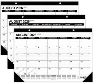 3 Pack Desk Calendar 2026-2027 - 19 Months Academic Calendar 17" × 11.5" Desktop Calendar from Jun. 2026 to Dec. 2027 with Julian Date for Home School Office Desk Top Organizing 3 Pack Desk Calendar 2026-2027 - 19 Months Academic Calendar 17" × 11.5" Desktop Calendar from Jun. 2026 to Dec. 2027 with Julian Date for Home School Office Desk Top Organizing