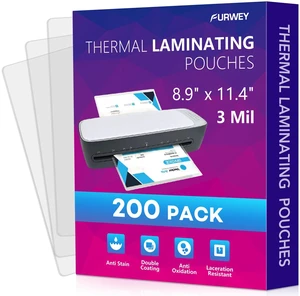 Laminating Sheets,200 Pack,3 mil,8.9x11.4,Thermal Pouches Thermal Laminating Pouches, Clear, Letter Size, 8.9 x 11.4 Inches, 3 mil, Office & School Supplies, 200 Pack Laminating Sheets,200 Pack,3 mil,8.9x11.4,Thermal Pouches Thermal Laminating Pouches, Clear, Letter Size, 8.9 x 11.4 Inches, 3 mil, Office & School Supplies, 200 Pack