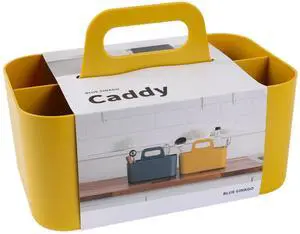 Stackable Organizer Caddy, Rectangle, Yellow, Made in Korea Portable. Adjustable. Home, Office & School Storage Stackable Organizer Caddy, Rectangle, Yellow, Made in Korea Portable. Adjustable. Home, Office & School Storage