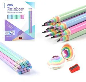 Pre-Sharpened Rainbow Pencils #2, Back to School Supplies, 24 Count Cute Number 2 Pencils for Kids Students, Latex-Free Eraser, Eco Recycled Paper, Smooth Writing, Drawing, Fun Classroom Gifts Pre-Sharpened Rainbow Pencils #2, Back to School Supplies, 24 Count Cute Number 2 Pencils for Kids Students, Latex-Free Eraser, Eco Recycled Paper, Smooth Writing, Drawing, Fun Classroom Gifts
