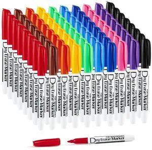 Bulk Dry Erase Markers, Fine Tip, 80 Count, Assorted Colors Low Odor Dry Erase Pens for Whiteboards, Glass, Dry Erase Calendars, Office, School, Home, Easy Erase, Quick Dry Ink Bulk Dry Erase Markers, Fine Tip, 80 Count, Assorted Colors Low Odor Dry Erase Pens for Whiteboards, Glass, Dry Erase Calendars, Office, School, Home, Easy Erase, Quick Dry Ink