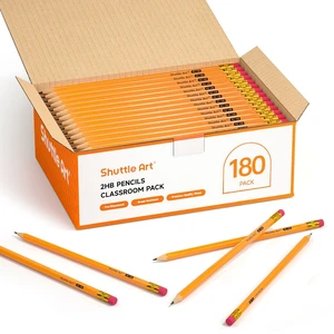 Wood-Cased #2 HB Pencils, 180 Pack Sharpened Yellow Pencil with Erasers, Bulk Pack Graphite Pencils for School and Teacher Supplies, Writing, Drawing and Sketching Wood-Cased #2 HB Pencils, 180 Pack Sharpened Yellow Pencil with Erasers, Bulk Pack Graphite Pencils for School and Teacher Supplies, Writing, Drawing and Sketching