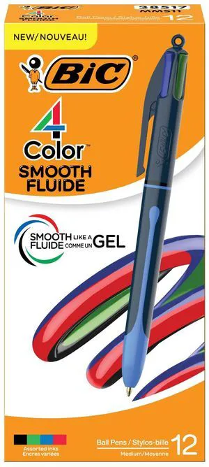 Gel Pen, 1.0 mm Point, Assorted Ink, 12-Count Smooth Ink for Effortless Writing, Colorful Round Barrel, Pocket Clip, 4-color Series Gel Pen, 1.0 mm Point, Assorted Ink, 12-Count Smooth Ink for Effortless Writing, Colorful Round Barrel, Pocket Clip, 4-color Series
