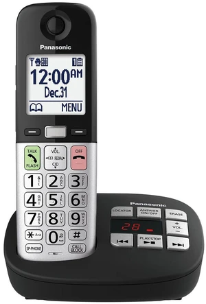 Cordless Phone, Easy to Use with Large Display and Big Buttons, Flashing Favorites Key, Built in Flashlight, Call Block, Volume Boost, Talking Caller ID, 1 Cordless Handset - KX-TGU430B Cordless Phone, Easy to Use with Large Display and Big Buttons, Flashing Favorites Key, Built in Flashlight, Call Block, Volume Boost, Talking Caller ID, 1 Cordless Handset - KX-TGU430B