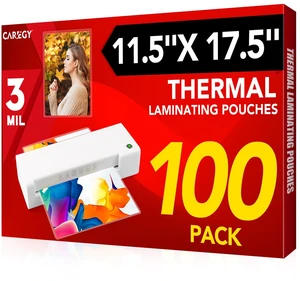 100 Pack Laminating Sheets, Hold 11 x 17 Inch Sheet, 3 Mil Clear Thermal Laminating Pouches 11.5 x 17.5 Inch Lamination Sheet Paper for Laminator, Round Corner 100 Pack Laminating Sheets, Hold 11 x 17 Inch Sheet, 3 Mil Clear Thermal Laminating Pouches 11.5 x 17.5 Inch Lamination Sheet Paper for Laminator, Round Corner