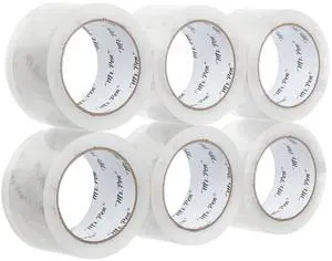 Packing Tape, 6 Pack, 2.7mil, 2' Wide, 60 Yards, Clear Heavy Duty Packing Tape for Shipping, Packaging, Moving and Storage Packing Tape, 6 Pack, 2.7mil, 2' Wide, 60 Yards, Clear Heavy Duty Packing Tape for Shipping, Packaging, Moving and Storage