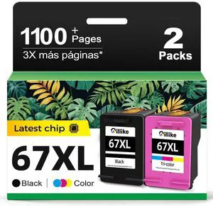 67XL Ink Cartridges Black/Color Combo Pack Replacement for HP Ink 67 XL fit for HP67 DeskJet 2827e 2855e 4227e 4255e 2700 2700e 2752 2742e 2755 2755e 4100 4152e 6000 6055e 6052 6400 6455e Printer 67XL Ink Cartridges Black/Color Combo Pack Replacement for HP Ink 67 XL fit for HP67 DeskJet 2827e 2855e 4227e 4255e 2700 2700e 2752 2742e 2755 2755e 4100 4152e 6000 6055e 6052 6400 6455e Printer