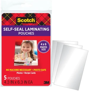 Self-Sealing Laminating Pouches, 4 x 6 Inches, 30 Pouches (6 Packs of 5) Gloss Finish, Photo Safe, No Machine Needed (Cold Laminating Sheets) Self-Sealing Laminating Pouches, 4 x 6 Inches, 30 Pouches (6 Packs of 5) Gloss Finish, Photo Safe, No Machine Needed (Cold Laminating Sheets)