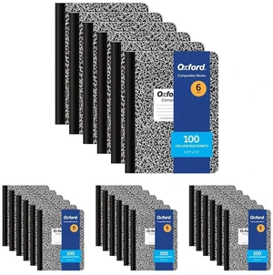 Composition Notebooks, College Ruled Paper, 9-3/4 x 7-1/2 Inches, 100 Sheets, Black, 6 Count (63767) (Pack of 4) Composition Notebooks, College Ruled Paper, 9-3/4 x 7-1/2 Inches, 100 Sheets, Black, 6 Count (63767) (Pack of 4)