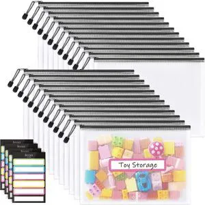 24 Pack Mesh Zipper Pouch with Sticky Labels, A4 Mesh Bags Organizer Sturdy Letter Size File Folders, Office School Classroom Supplies, Toy Storage Bag Board Game Puzzles Organization, Black 24 Pack Mesh Zipper Pouch with Sticky Labels, A4 Mesh Bags Organizer Sturdy Letter Size File Folders, Office School Classroom Supplies, Toy Storage Bag Board Game Puzzles Organization, Black