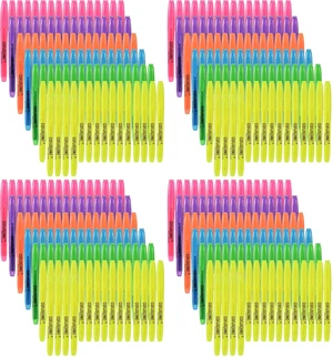 Highlighter - 400 pack color highlighter, color transparent visible fluorescent pen shell, wide chisel point mark, fluorescent pen, school, office Highlighter - 400 pack color highlighter, color transparent visible fluorescent pen shell, wide chisel point mark, fluorescent pen, school, office