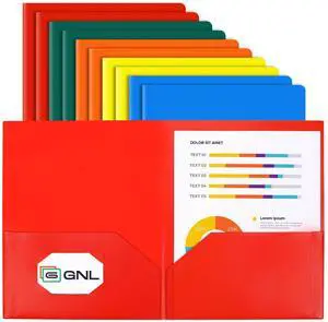 Plastic Folders with Pockets, Pack of 10, Colored Heavy Duty 2 Pocket File Folders Letter Size, Pocket Folders for School, Home, and Office Plastic Folders with Pockets, Pack of 10, Colored Heavy Duty 2 Pocket File Folders Letter Size, Pocket Folders for School, Home, and Office