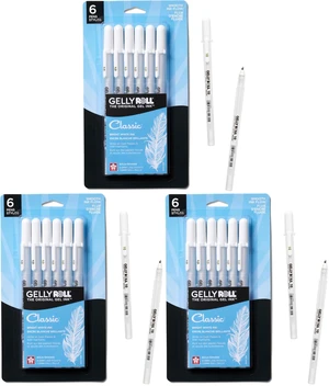 57458 Gelly Roll Classic 10 (Bold Pt.) 6pk Pen, White (Pack of 3) 57458 Gelly Roll Classic 10 (Bold Pt.) 6pk Pen, White (Pack of 3)