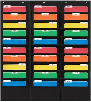 30 Pocket File Folder Pocket Chart, Black, 42" W x 47" T Versatile Wall Hanging File Folder Organizer for Classrooms, Offices, Home, and More - Wall Folder Organizer 30 Pocket File Folder Pocket Chart, Black, 42" W x 47" T Versatile Wall Hanging File Folder Organizer for Classrooms, Offices, Home, and More - Wall Folder Organizer