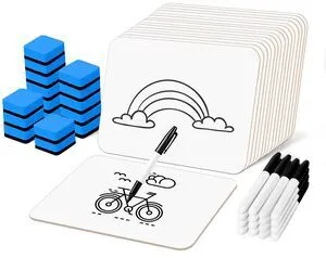 16 Pack Dry Erase Boards with 16 Erasers and 16 Markers, 12.5x 9 Double-Sided Reusable Small White Board, Smooth Writing & Wipe-Clean Design, Portable Study Whiteboard 16 Pack Dry Erase Boards with 16 Erasers and 16 Markers, 12.5x 9 Double-Sided Reusable Small White Board, Smooth Writing & Wipe-Clean Design, Portable Study Whiteboard