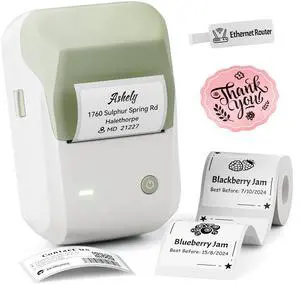 B1 Label Maker Machine with Tape, 2Inch Thermal Label Printer Portable, Bluetooth, Multiple Templates App, for Home, School, Office, Small Business, Compatible with Phones and PC (Green) B1 Label Maker Machine with Tape, 2Inch Thermal Label Printer Portable, Bluetooth, Multiple Templates App, for Home, School, Office, Small Business, Compatible with Phones and PC (Green)