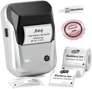 B1 Label Maker Machine with Tape, 2Inch Thermal Label Printer Portable, Bluetooth, Multiple Templates App, for Home, School, Office, Small Business, Compatible with Phones and PC (Silver) B1 Label Maker Machine with Tape, 2Inch Thermal Label Printer Portable, Bluetooth, Multiple Templates App, for Home, School, Office, Small Business, Compatible with Phones and PC (Silver)