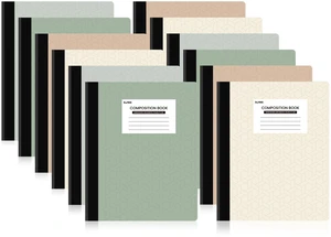 Composition Notebooks - Wide Ruled Paper, 12 Pack Composition Book, 9 3/4" x 7 1/2", 80 Sheets/160 Pages, Assorted Morandi Colors, School & Office Supplies Composition Notebooks - Wide Ruled Paper, 12 Pack Composition Book, 9 3/4" x 7 1/2", 80 Sheets/160 Pages, Assorted Morandi Colors, School & Office Supplies